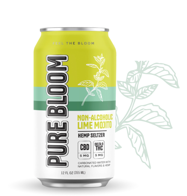 Enjoy the Crisp Citrus Flavor of Pure Bloom Lime Mojito Seltzer