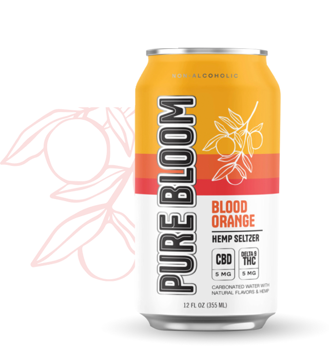 Indulge in the Sweet Tang of Pure Bloom Blood Orange Seltzer